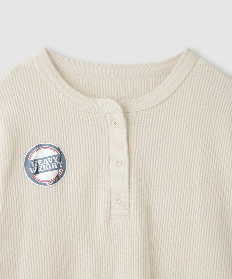 nAvy リラックスフィット ワッフルヘンリーネック長袖Tシャツ レディース メール便 対応商品商品画像-24