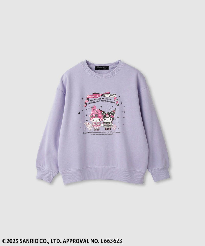 サンリオキャラクターズ クロミ 立体調アート裏起毛トレーナー キッズ商品画像-1