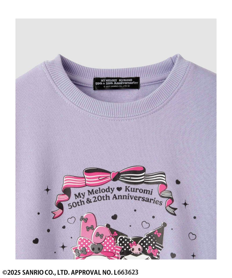 サンリオキャラクターズ クロミ 立体調アート裏起毛トレーナー キッズ商品画像-3