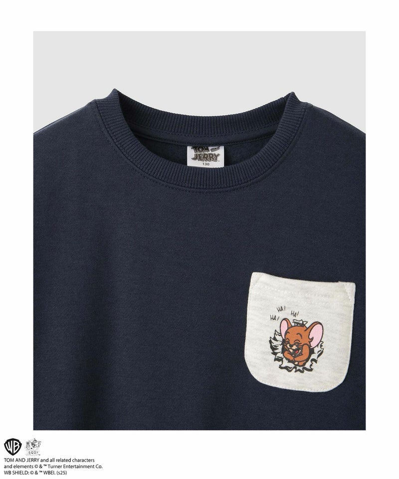 Tom and Jerry 裏起毛ポケット付きトレーナー キッズ商品画像-3