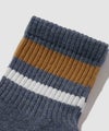NAVY  MAC HEAT クォーターソックス ライン柄 2足組 メンズ商品サムネイル-4