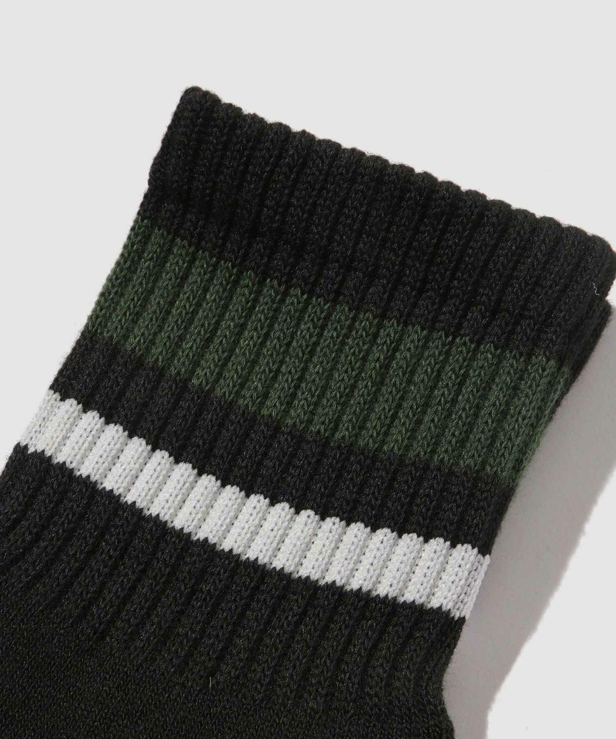 NAVY MAC HEAT クォーターソックス ライン柄 2足組 メンズ