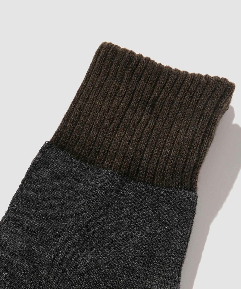 NAVY MAC HEAT クォーターソックス 切替デザイン 2足組 メンズ商品画像-2