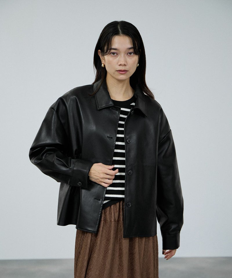 milli de l'air ソフト合皮ブルゾン レディース商品画像-1