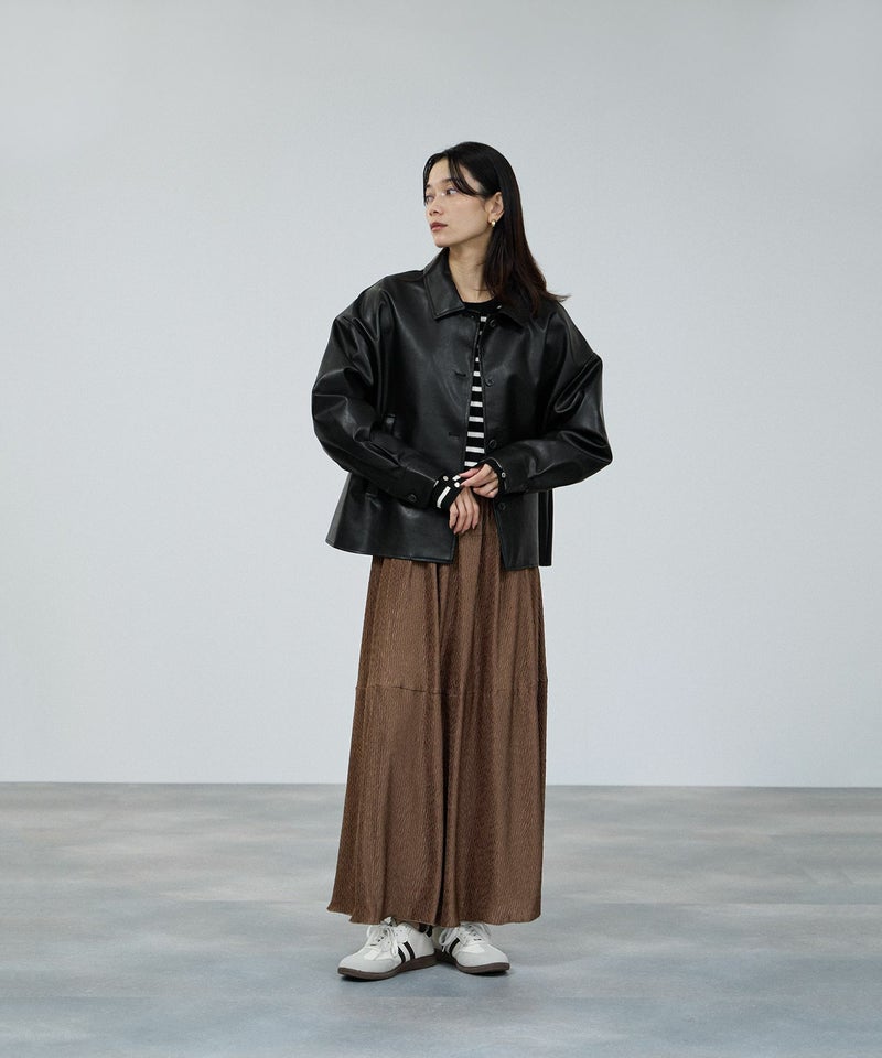 milli de l'air ソフト合皮ブルゾン レディース商品画像-10