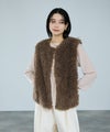 milli de l'air リンクルフェイクファーベスト レディース商品サムネイル-4