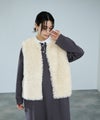 milli de l'air リンクルフェイクファーベスト レディース商品サムネイル-7
