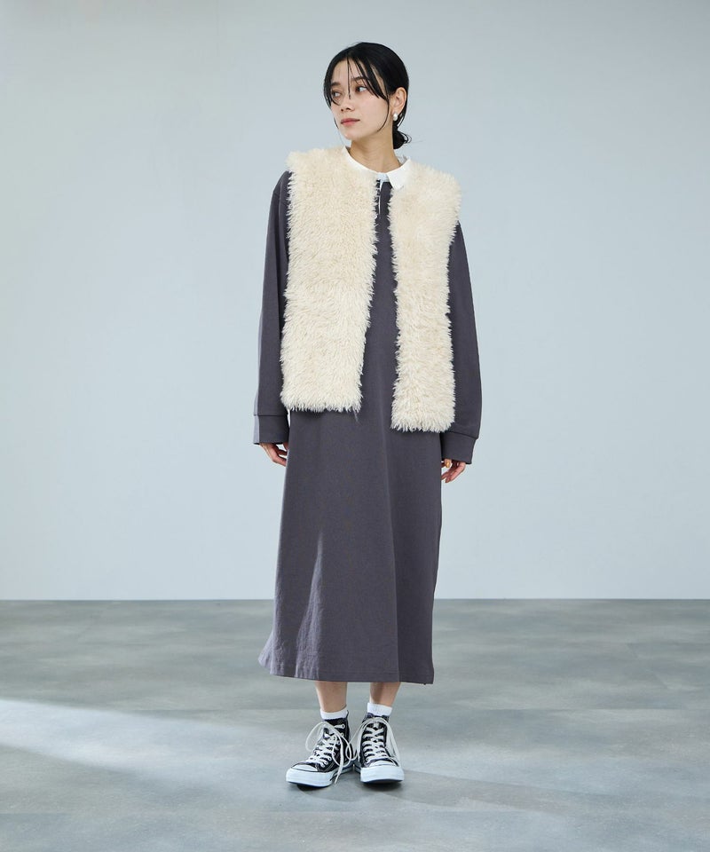 milli de l'air リンクルフェイクファーベスト レディース商品画像-8