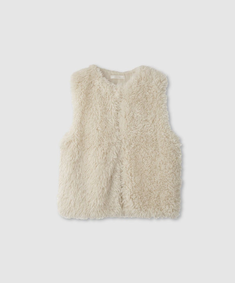 milli de l'air リンクルフェイクファーベスト レディース商品画像-16