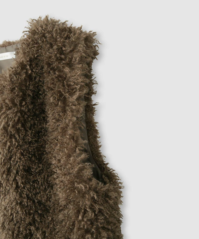 milli de l'air リンクルフェイクファーベスト レディース商品画像-20