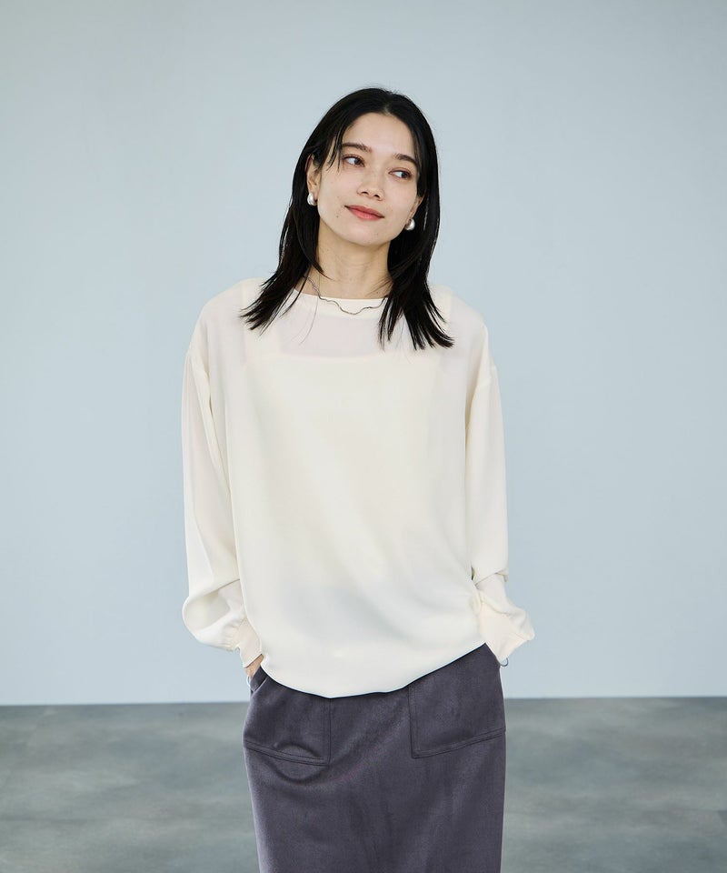 milli de l'air オーバーサイズブラウジングTブラウス レディース商品画像-9