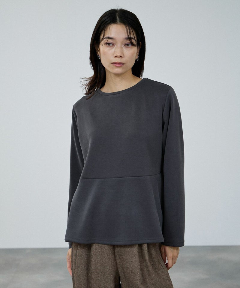 milli de l'air ピーチスムースペプラムカットソー レディース メール便 対応商品商品画像-4