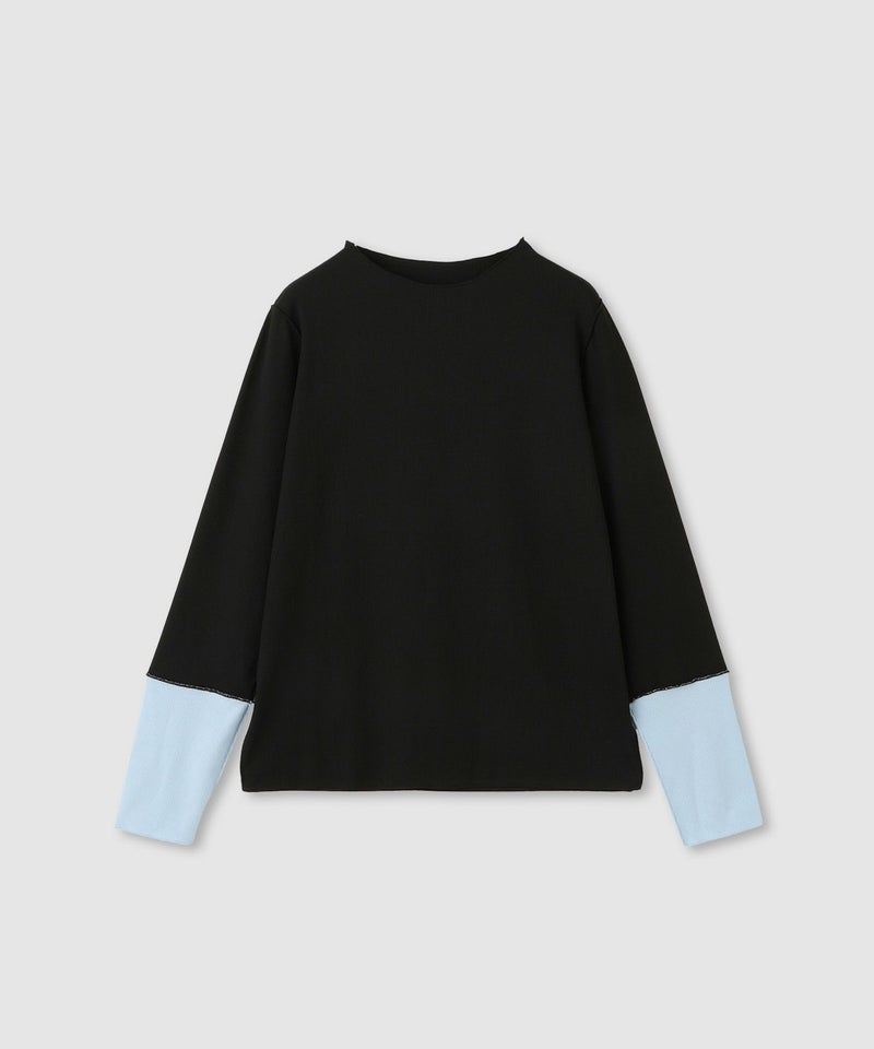 milli de l'air 配色カフプリーツカットソー レディース メール便 対応商品商品画像-20