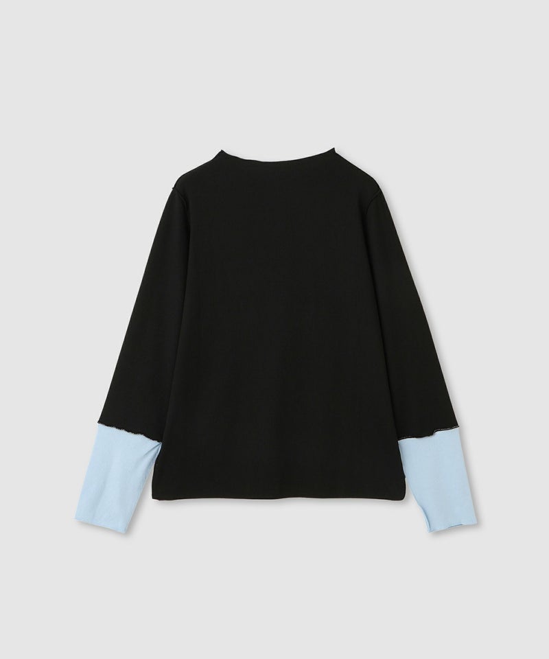 milli de l'air 配色カフプリーツカットソー レディース メール便 対応商品商品画像-24