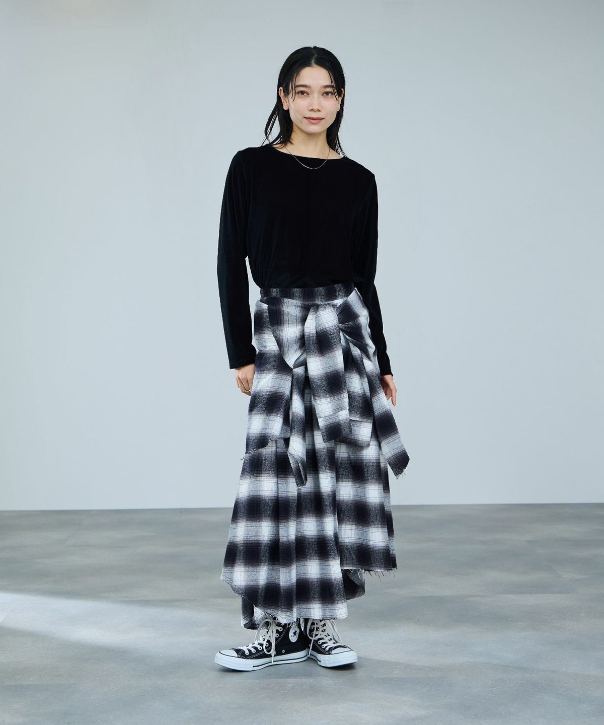 milli de l'air ベロアセンターシームカットソー レディース メール便 対応商品