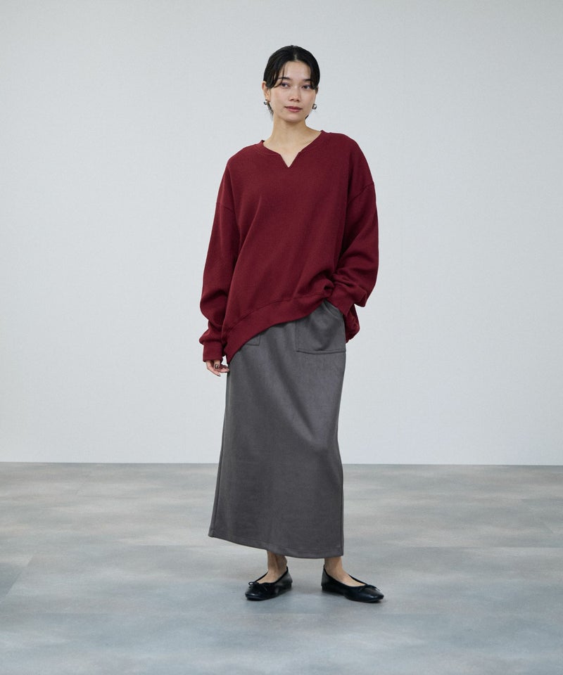 milli de l'air ワッフルキーネックカットソー レディース メール便 対応商品商品画像-17