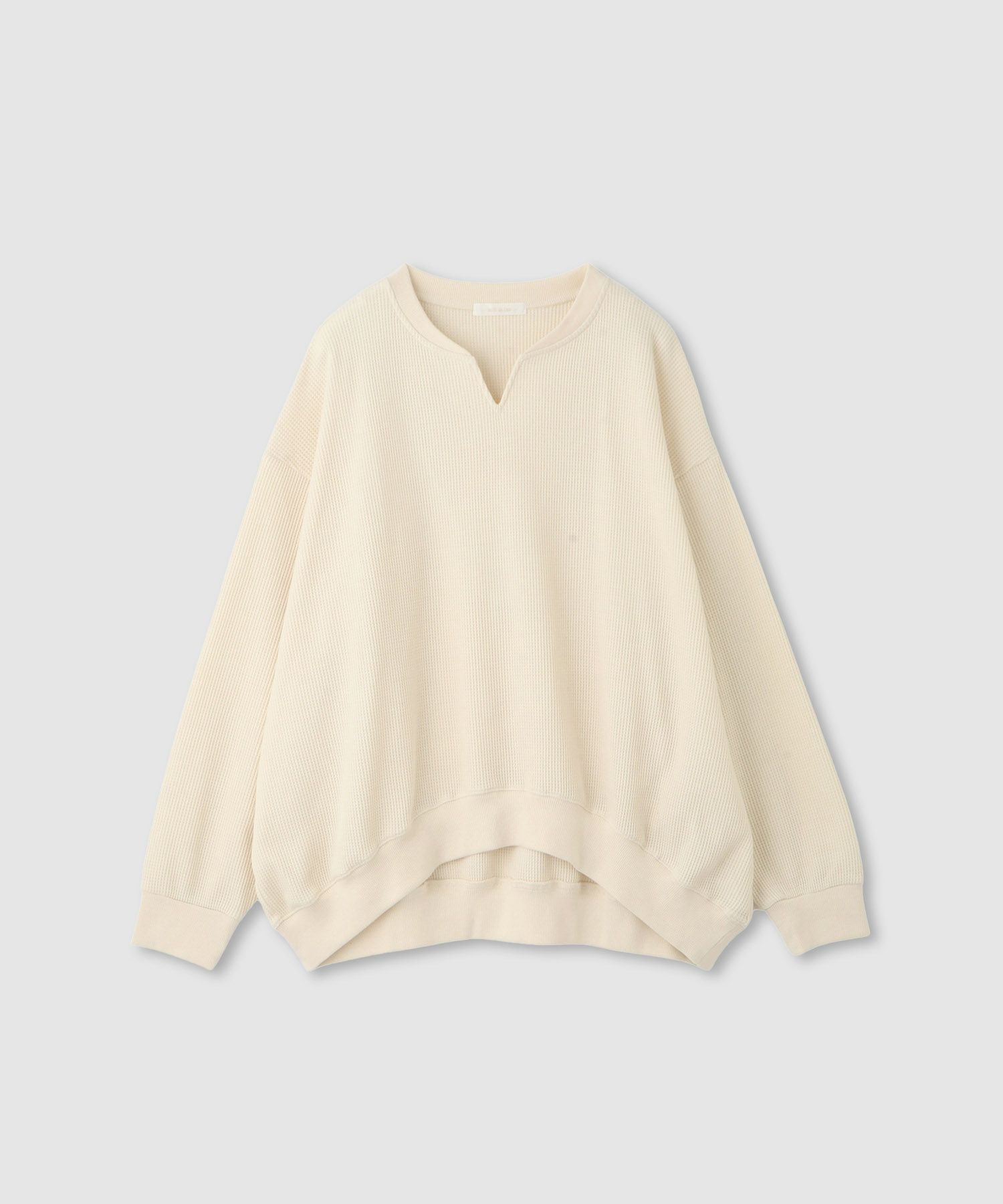 milli de l'air ワッフルキーネックカットソー レディース