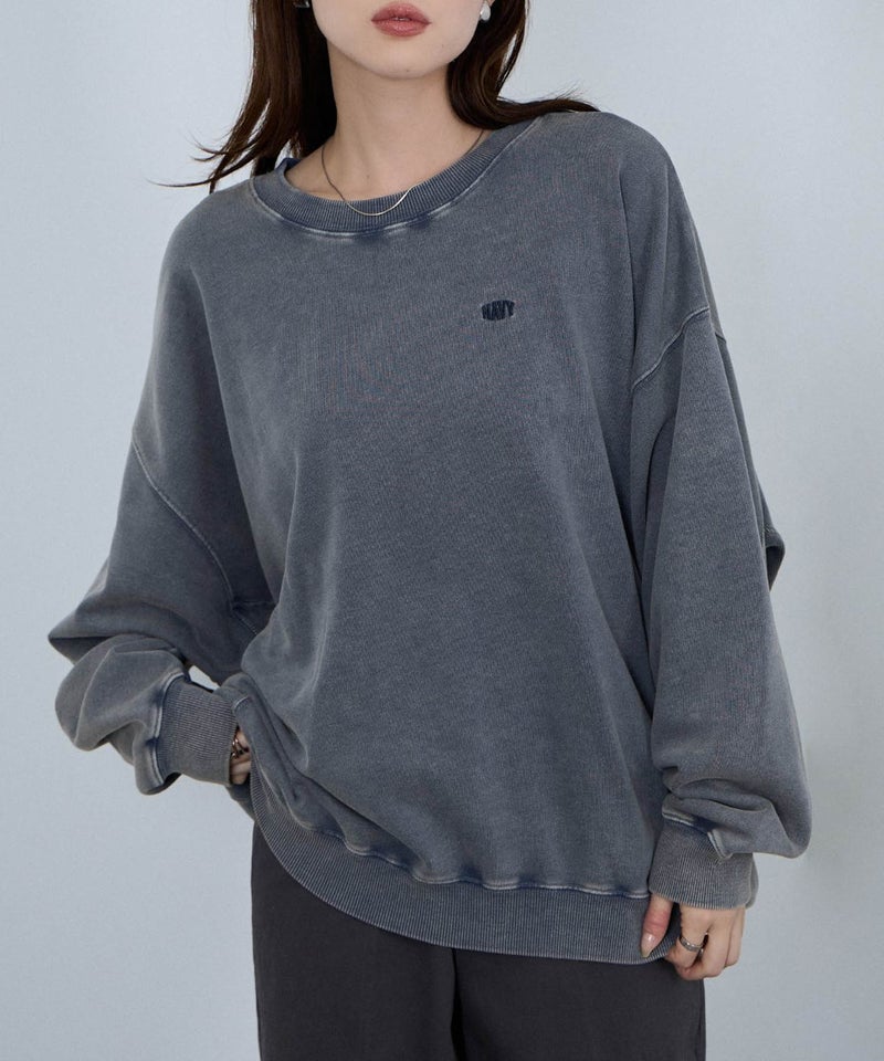 nAvy ヘビーウェイト裏毛アシッド加工スウェット レディース商品画像-3