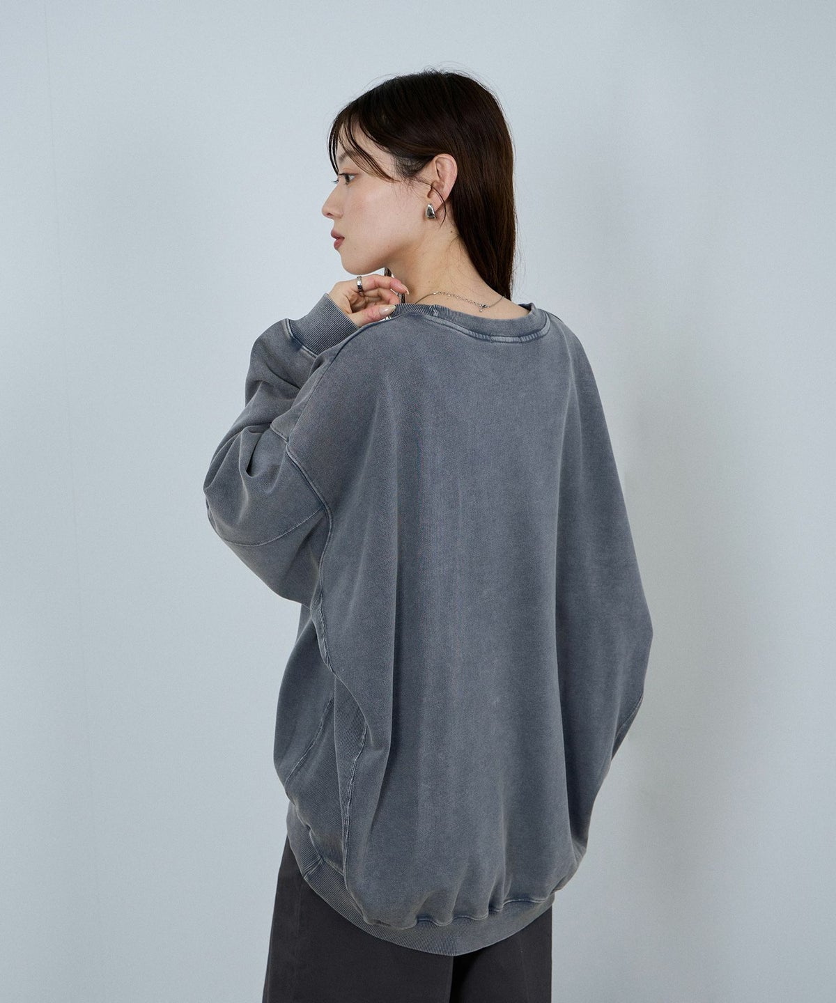 nAvy ヘビーウェイト裏毛アシッド加工スウェット レディース