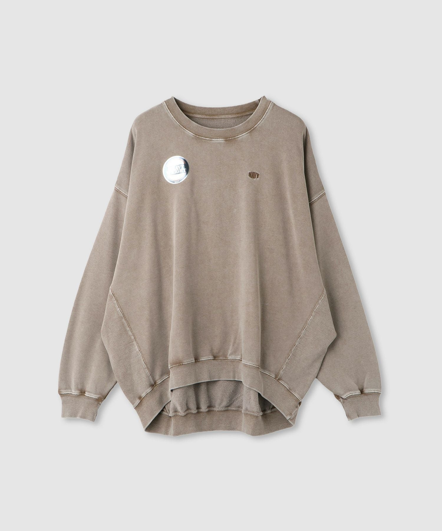 nAvy ヘビーウェイト裏毛アシッド加工スウェット レディース
