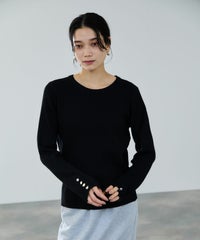 milli de l'air ComfEase ボタンスリーブニット レディース