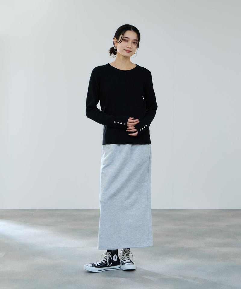 [期間限定knit]milli de l'air ComfEase ボタンスリーブニット レディース商品画像-8