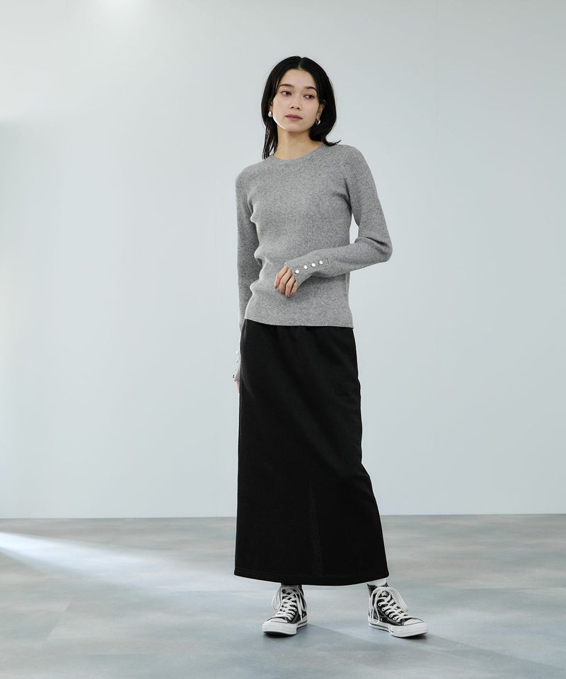 milli de l'air ComfEase ボタンスリーブニット レディース商品画像-18