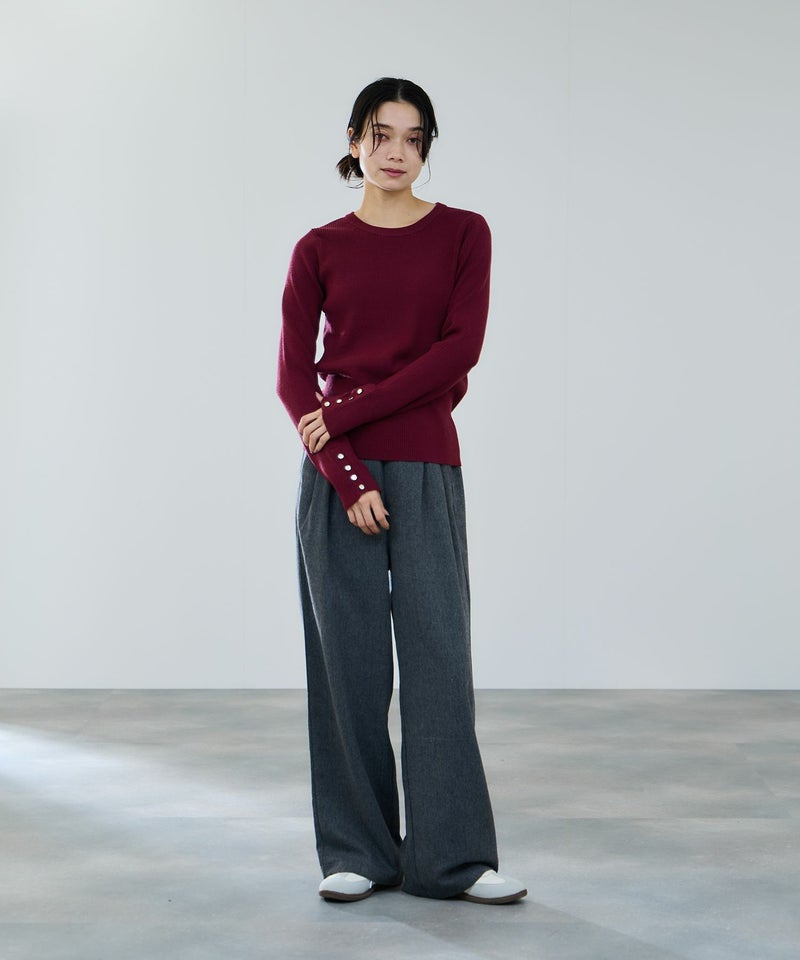 [期間限定knit]milli de l'air ComfEase ボタンスリーブニット レディース商品画像-23