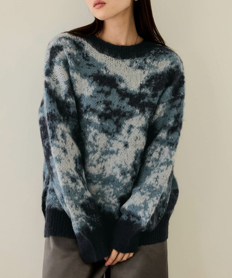 [期間限定knit]nAvy  モヘヤタッチマーブルニット レディース商品画像-1