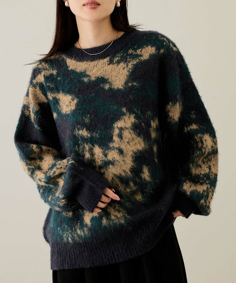 nAvy モヘヤタッチマーブルニット レディース商品画像-2