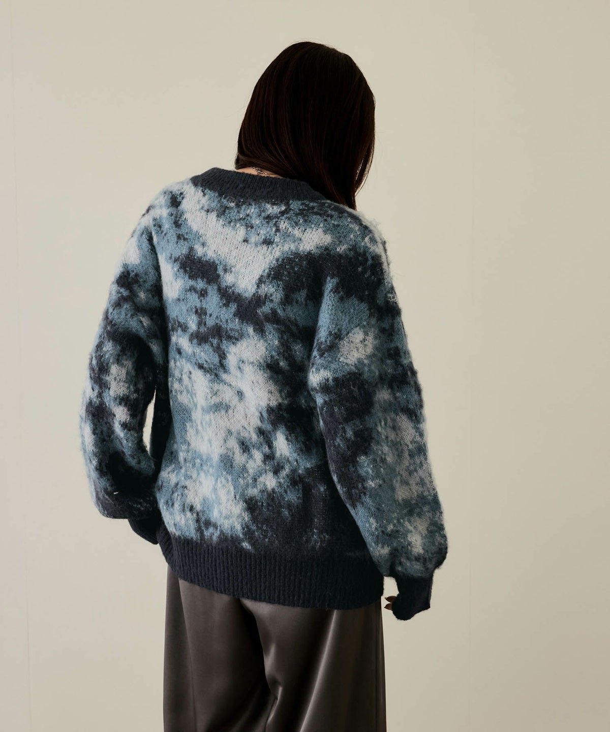 nAvy モヘヤタッチマーブルニット レディース