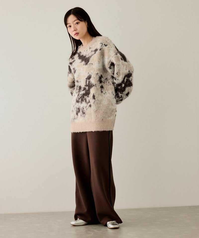 [期間限定knit]nAvy  モヘヤタッチマーブルニット レディース商品画像-16