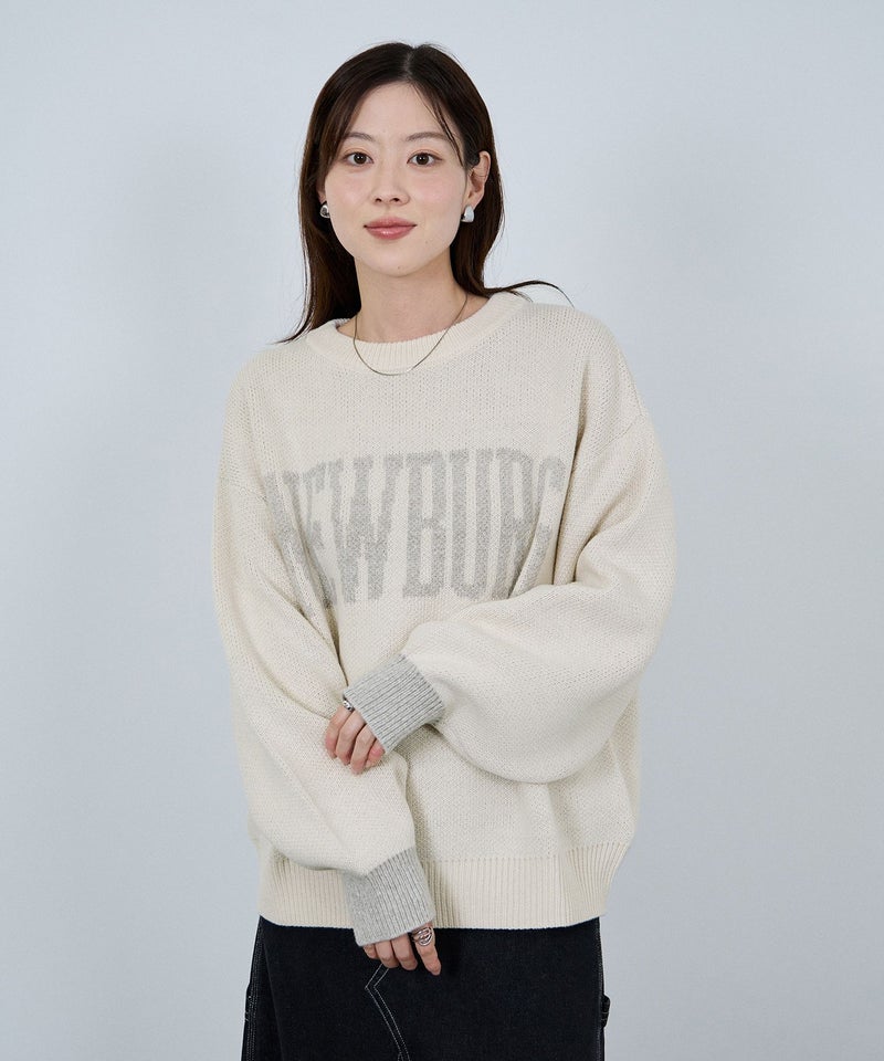 nAvy ロゴジャガードワイドニット レディース商品画像-2