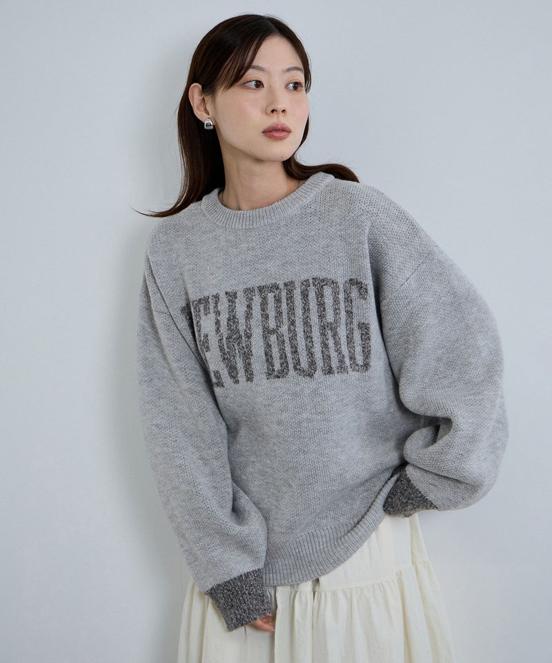 nAvy ロゴジャガードワイドニット レディース商品画像-3