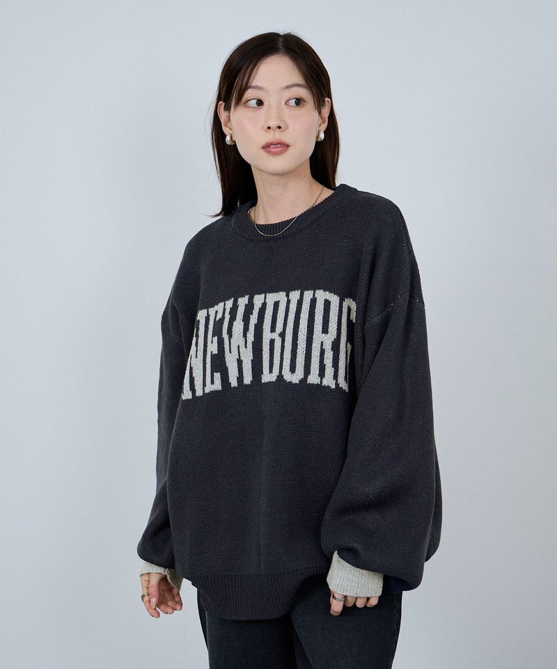 nAvy  ロゴジャガードワイドニット レディース商品画像-4