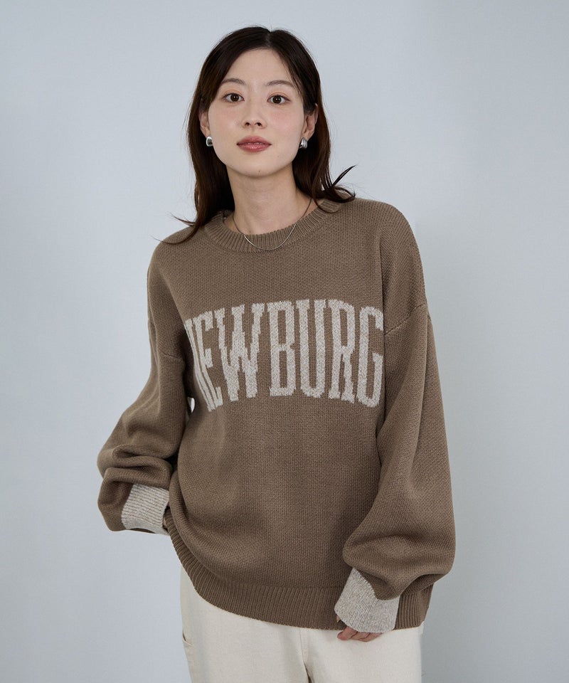 nAvy ロゴジャガードワイドニット レディース商品画像-5