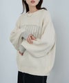 [期間限定knit]nAvy  ロゴジャガードワイドニット レディース商品サムネイル-5
