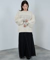 [期間限定knit]nAvy  ロゴジャガードワイドニット レディース商品サムネイル-7