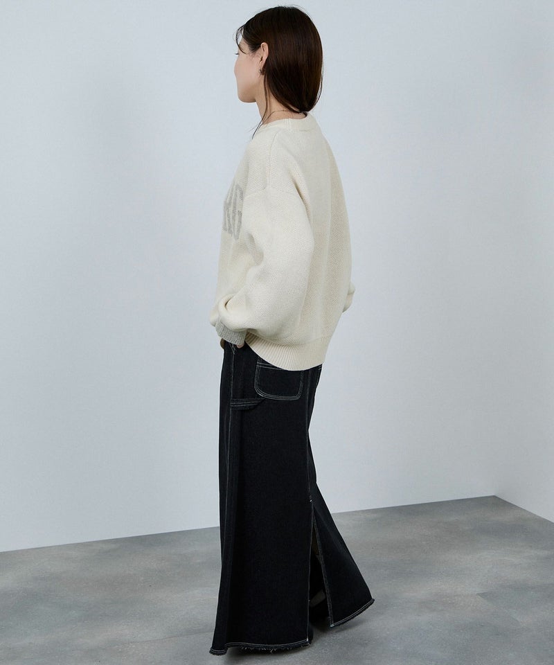 nAvy ロゴジャガードワイドニット レディース商品画像-8