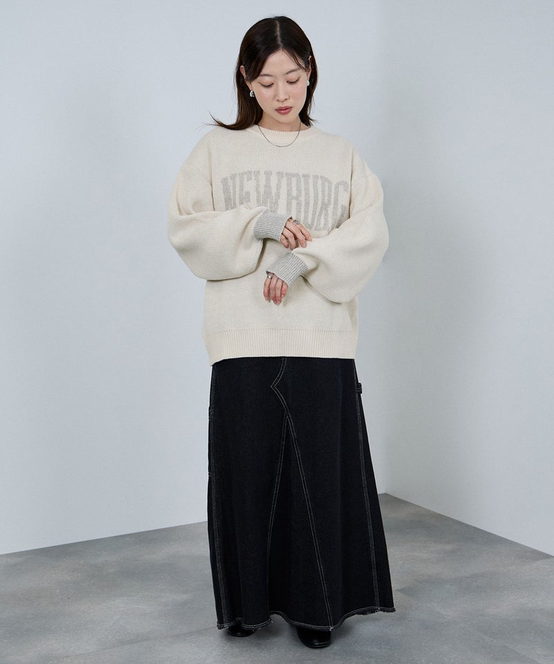 nAvy  ロゴジャガードワイドニット レディース商品画像-8