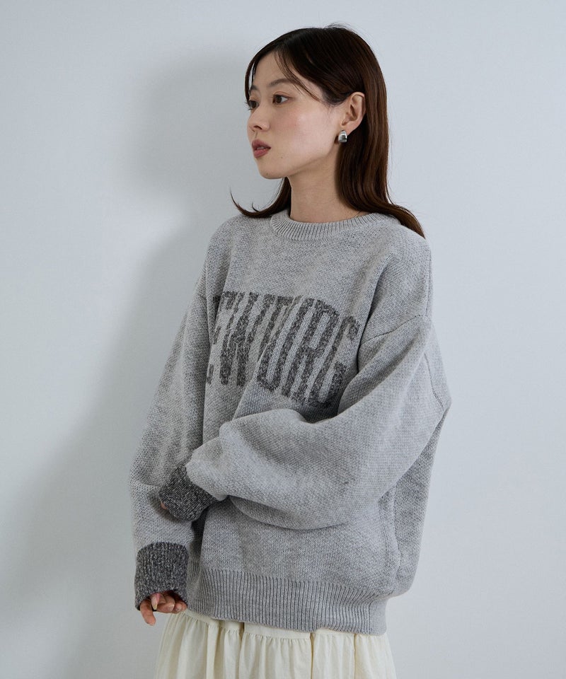 nAvy ロゴジャガードワイドニット レディース商品画像-14