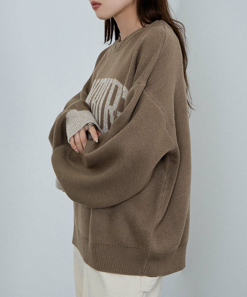 [期間限定knit]nAvy  ロゴジャガードワイドニット レディース商品画像-27