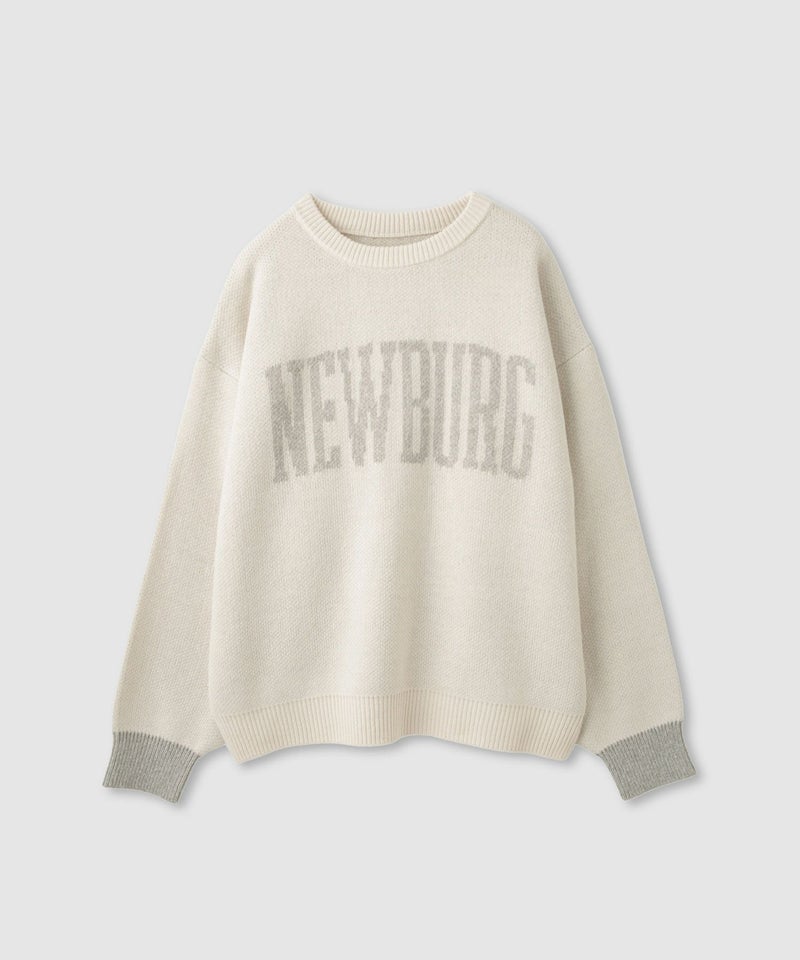 [期間限定knit]nAvy  ロゴジャガードワイドニット レディース商品画像-32