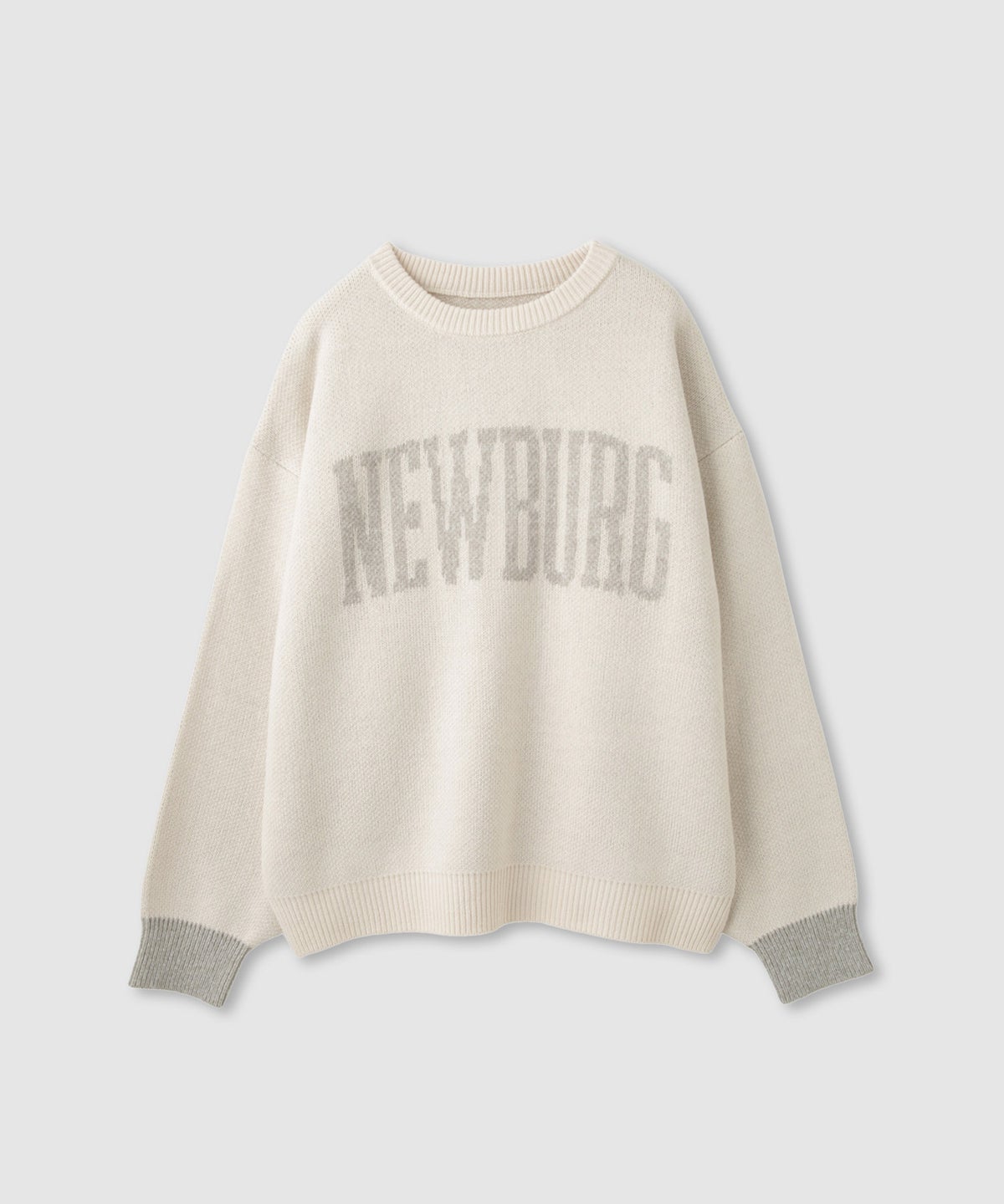 nAvy ロゴジャガードワイドニット レディース