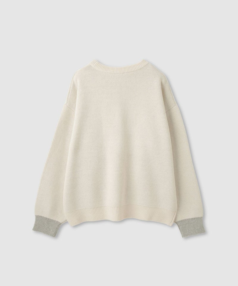 [期間限定knit]nAvy  ロゴジャガードワイドニット レディース商品画像-36