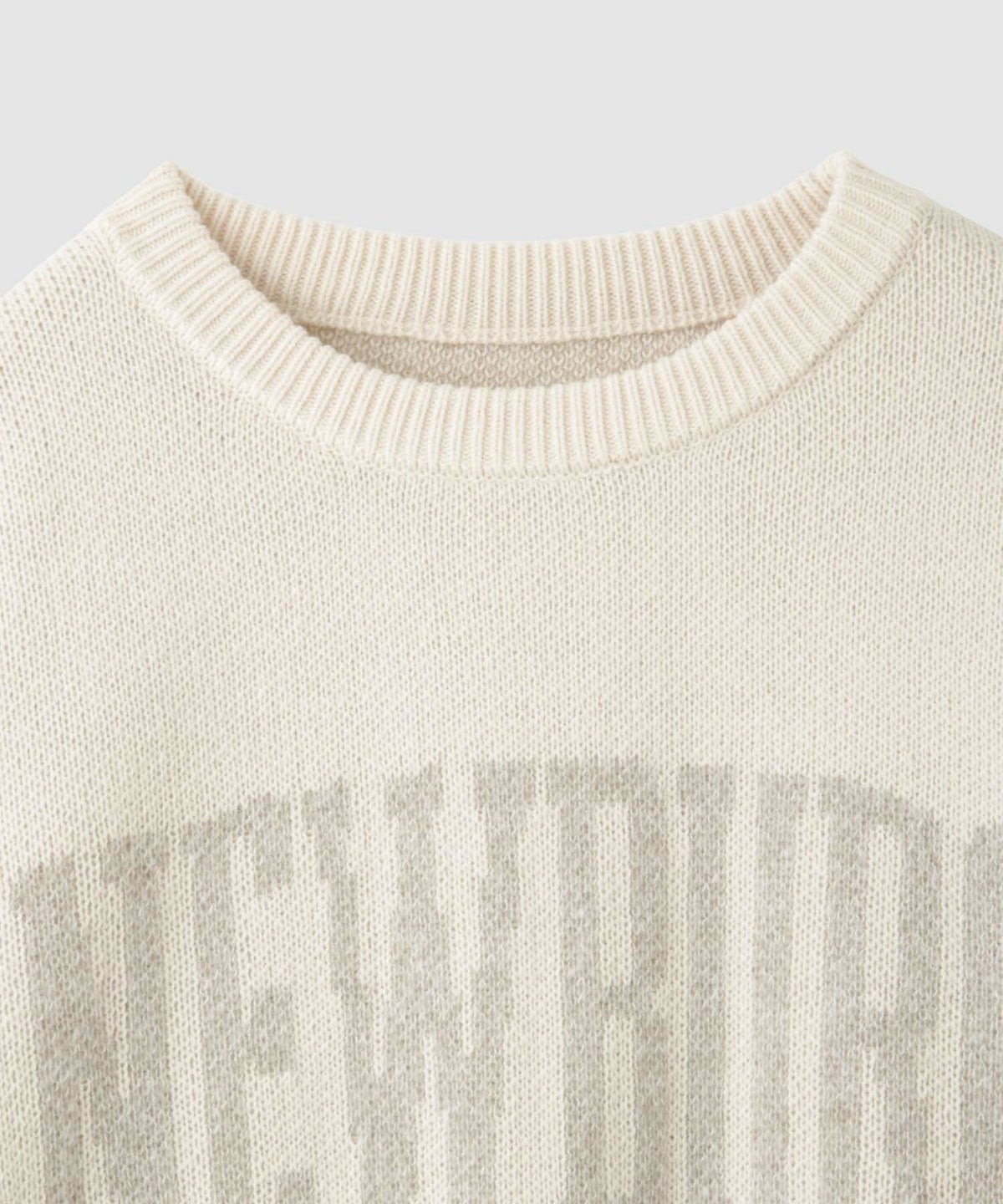 nAvy ロゴジャガードワイドニット レディース