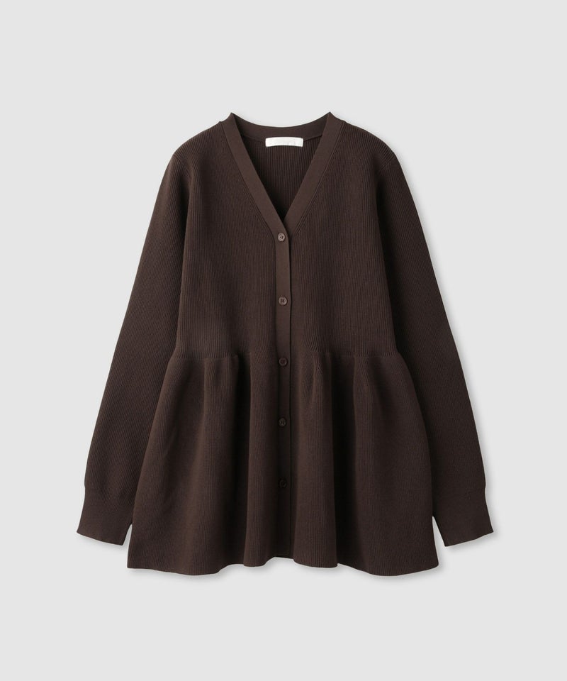 [期間限定knit]milli de l'air ソフトレッチペプラムカーディガン レディース商品画像-19