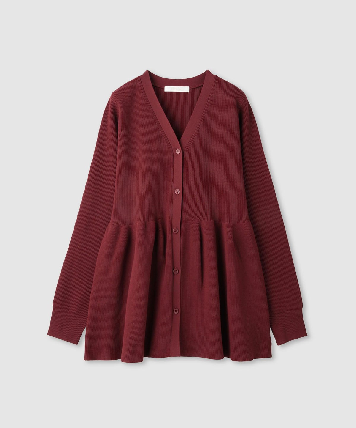 milli de l'air ソフトレッチペプラムカーディガン レディース