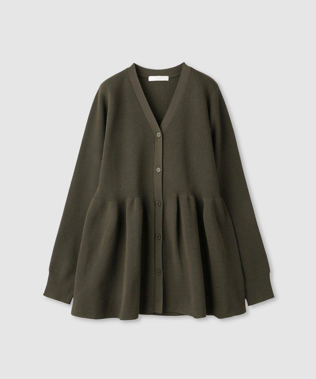 milli de l'air ソフトレッチペプラムカーディガン レディース