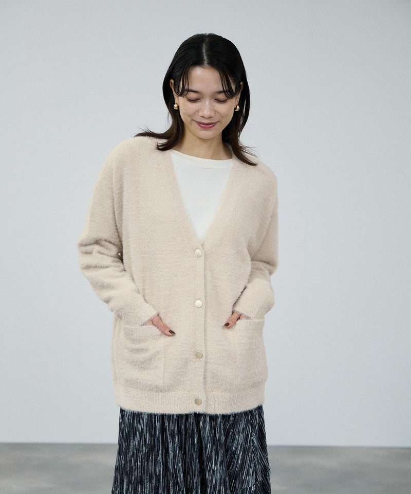 [期間限定knit]milli de l'air フェザーヤーンカーディガン レディース商品画像-1